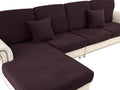 Couch Cushion Cover Chaise Lounge Cover Washable Separate Seat Chaise Couch Cover Stretch Sectional Sofa Slipcover(1 Piece for Chaise or Sofa 3-Seater, Brown)