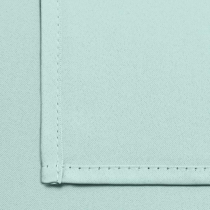 Yakamok Blackout Curtains Room Darkening Thermal Insulated Window Panels,Solid Grommet Top Drapes for Bedroom/Living Room(38Wx90L, Aqua, 2 Panels)