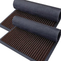 OLANLY Front Door Mat Indoor Outdoor Entrance, 2-Pack 35 x 23 Inch, Waterproof Heavy Duty Doormat, Fade Resistant, Low Profile, Easy Clean Patio Porch Welcome Floor Mats for Entry, Brown