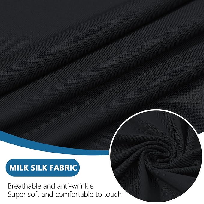 hyha Milk Silk Couch Cushion Covers, Soft Magic Sofa Covers Washable for 3 Cushion Couch, Stretch Sectional Outdoor Cushion Covers for Patio Furniture with Elastic Bottom(3 Packs, Black)