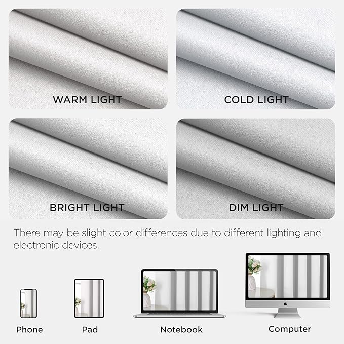 Joydeco Blackout Patio Sliding Door Curtains 96 Inches Long, Grommet Privacy Room Divider Curtains, Extra Wide Thermal Blackout Drapes for Bedroom Living Room (Pure White, 60Wx96L, 1 Panel)