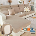 Soothing Home Sofa Covers, Sofa Hero Covers, Wear-Resistant Universal Couch Covers Washable Stretch Sectional Couch Cushion Covers (Coffee,Large Triple Seat Cover)