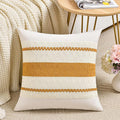 Fancy Homi Set of 1 Mustard Yellow Fall Decorative Throw Pillow Cover 16x16 Inch for Couch Bed Sofa, Autumn Halloween Thanksgiving Home Decor, Soft Cotton Aesthetic Cushion Case
