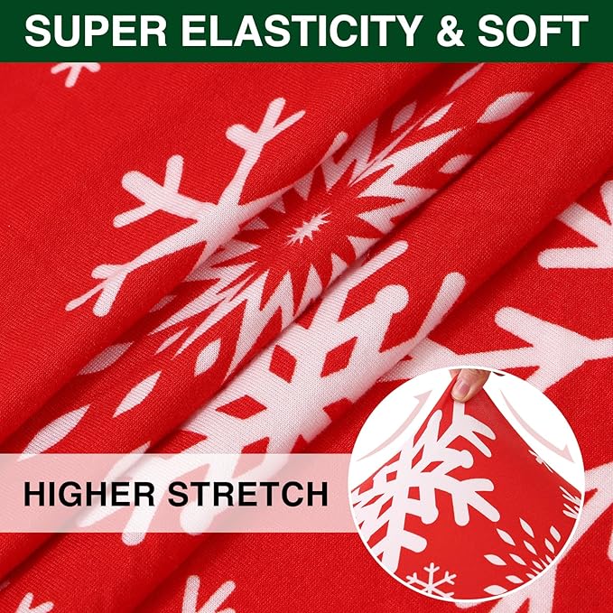 Smiry Printed Couch Cushion Covers, Stretch Soft Couch Covers for Sofa, Washable Non-Slip Sofa Slipcover Furniture Protector for Indoor and Outdoor (1 Pack, Red with White)