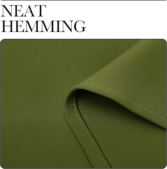 NICETOWN Living Room Curtains, Blackout Draperies, Olive, 1 Pair, 70 x 84-inch, Home Decorations Thermal Insulated Solid Rod Pocket Blackout Drapes for Cafe