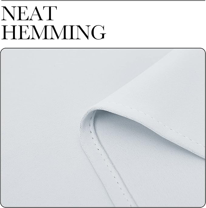 NICETOWN Greyish White Window Curtain Panels - Thermal Insulated Rod Pocket Room Darkening Curtain Sets for Bedroom (Platinum - Greyish White, 2 Panels, 34 by 30)