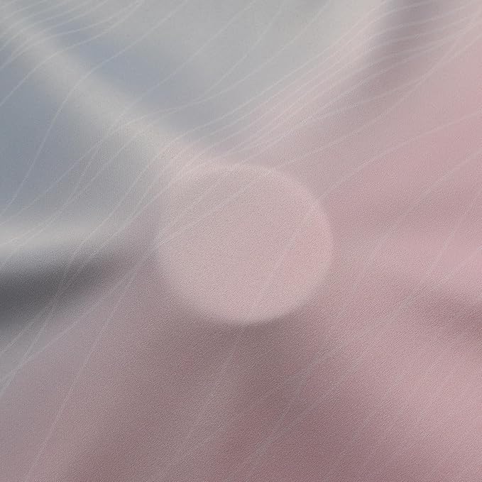 Estelar Textiler Pink and Grey Ombre Blackout Curtains 102 Inches Long for Bedroom, Thermal Insulated Full Room Darkening Grommet Gradient Drapes for Living Room, 52Wx102L, 2 Panels