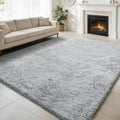Shag Area Rug for Bedroom 5x8,Grey Fluffy Area Rugs for Living Room,Soft Fuzzy Rug Non-Shedding Indoor Plush Carpet for Kids Bedroom Nursery Dorm Home Decor
