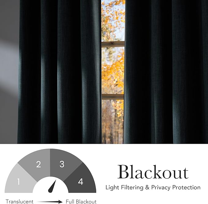 NICETOWN Greyish Blue Blackout Curtains 84 inches Long for Living Room - Privacy Panels for Bedroom, Modern Farmhouse Style Easy Care Grommet Top, 2 Panels, W52 by L84
