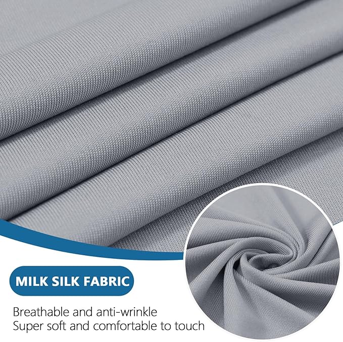 hyha Milk Silk Couch Cushion Covers, Soft Magic Sofa Covers Washable for 2 Cushion Couch, Stretch Sectional Outdoor Cushion Covers for Patio Furniture with Elastic Bottom(2 Packs, Grey)