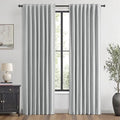 MIULEE 100% Blackout Linen Curtains for Bedroom, Grey Solid Luxury Decor Thermal Insulation Room Darkening Drapes for Living Room Nursery Back Tab Rod Pocket 42 x 72 Inches, 2 Panels