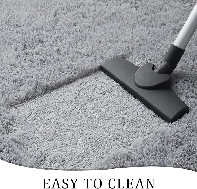 Chicrug Soft Runner Rugs for Bedroom Living Room Plush Fluffy Rug 2x8 Feet, Shag Furry Runner Carpet Non Shedding for Nursery Children Kids Girls Room Home Decorative, Grey