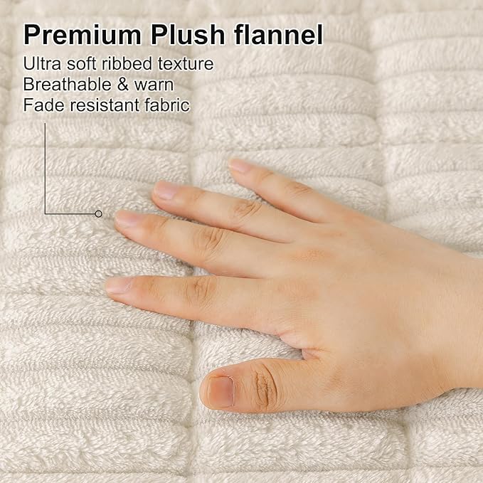 Smiry Couch Cover for Dogs Washable, Non Slip Fuzzy Pet Couch Covers for 3 Cushion Sofa Pet Friendly, Thick Soft Sofa Slipcovers Cushion Protector (White, 27.6" x 59")