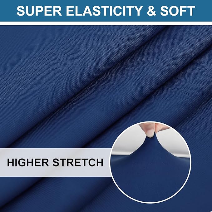 Smiry Printed Couch Cushion Covers, Stretch Soft Couch Covers for Sofa, Washable Non-Slip Sofa Slipcover Furniture Protector for Indoor and Outdoor (2 Pack, Navy)