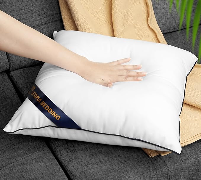 Utopia Bedding Throw Pillow Inserts (Pack of 2, White), 18 x 18 Inches Decorative Indoor Pillows for Sofa, Bed, Couch, Cushion Sham Stuffer