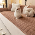 Velvet Couch Covers for Dogs, Dog Sectional Couch Covers, Pet Couchs Cover for Loveseat, Couchs Protector for Dogs, Sectional Sofa Cover for Pet Washable(1PC,Dark Brown,27.6"×59")