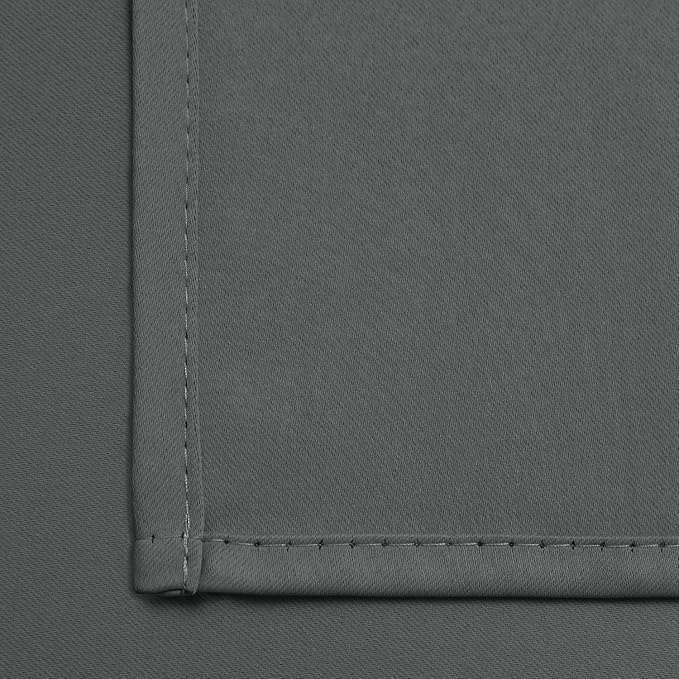 Yakamok Grommet Room Darkening Thermal Insulated Blackout Curtains Window Panels for Bedroom Width 38 Inch by Length 72 Inch Dark Grey Two Curtain Panels