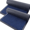 OLANLY Front Door Mat Indoor Outdoor Entrance, 2-Pack 47 x 23 Inch, Waterproof Heavy Duty Doormat, Fade Resistant, Low Profile, Easy Clean Patio Porch Welcome Floor Mats for Entry, Blue