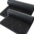 OLANLY Front Door Mat Indoor Outdoor Entrance, 2-Pack 71 x 23 Inch, Waterproof Heavy Duty Doormat, Fade Resistant, Low Profile, Easy Clean Patio Porch Welcome Floor Mats for Entry, Off-Black
