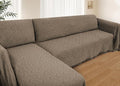 HOMERILLA Sectional Couch Covers for Sectional Sofa L Shaped Sofa Cover Blanket 2 Pieces L Shape Furniture Protector for Pets Dogs (Taupe, X-Large)