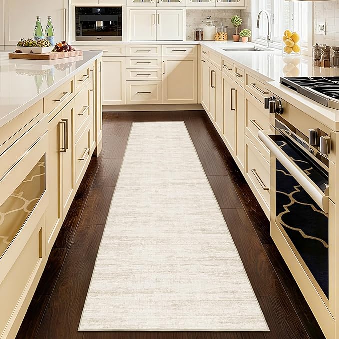 Washable Runner Rugs 3x10 Abstract Kitchen Runner Rug Non Slip Backing, Ultra-Thin Carpet Runners for Hallway 10 ft,Long Rug Runner for Entryway Living Room Bedroom Laundry Room