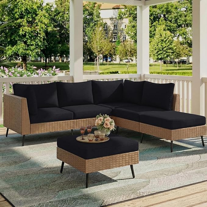 hyha Milk Silk Couch Cushion Covers, Soft Magic Sofa Covers Washable for 2 Cushion Couch, Stretch Sectional Outdoor Cushion Covers for Patio Furniture with Elastic Bottom(Medium, Black)