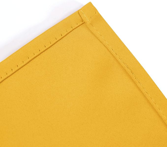 LEMOMO Yellow Thermal Blackout Curtains/52 x 72 Inch/Set of 2 Panels Room Darkening Curtains