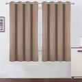 LEMOMO Cappuccino Blackout Curtains 66 x 63 Inch Length/Set of 2 Curtain Panels/Thermal Insulated Room Darkening Blackout Curtains for Bedroom