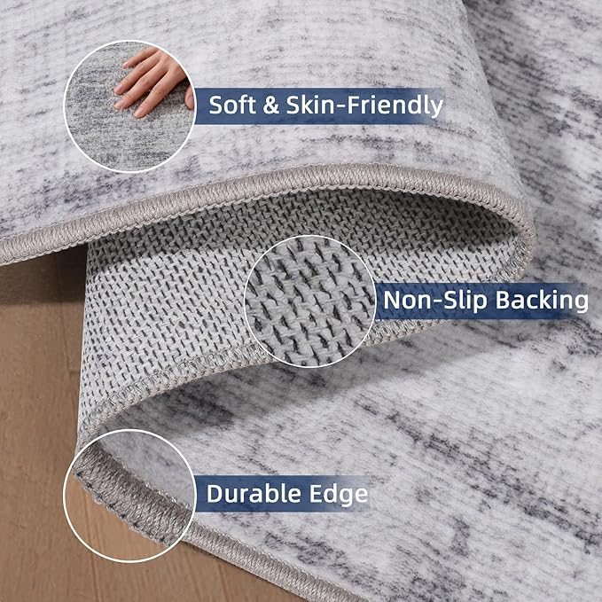 Washable Runners for Hallway 2x6 Runner Rug,Ultra-Thin Kitchen Runner Rugs,Non-Slip Backing Entryway Rug Runner,Abstract Carpet for Hallways,Bedroom,Dining,Laundry Room