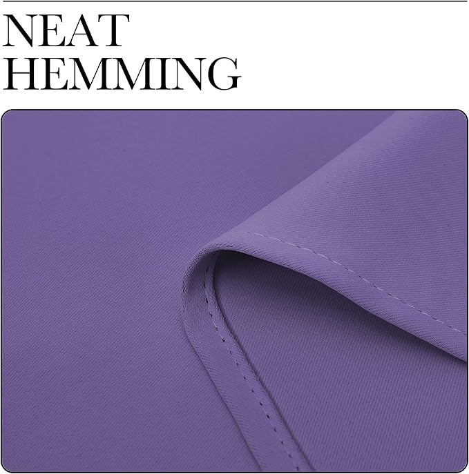 NICETOWN Blackout Curtain Panels for Bedroom, 2 Panels, Lilac Purple, W42 x L40-inch, Thermal Insulated Grommet Top Blackout Draperies and Drapes for Basement