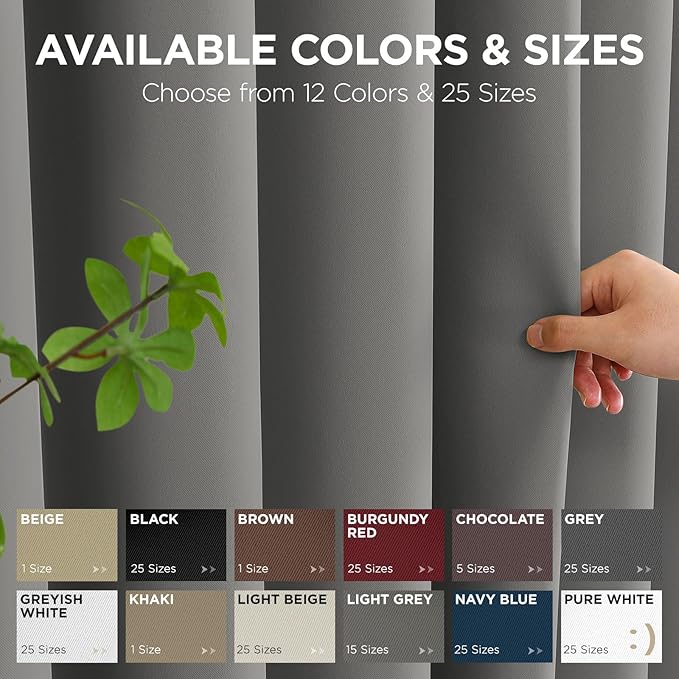 Joydeco Blackout Door Curtain for Doorway Privacy 78 Inches Long, Grommet Closet Curtain for Open Closet, Room Divider for Bedroom Living Room (Light Grey, 52Wx78L, 1 Panel)
