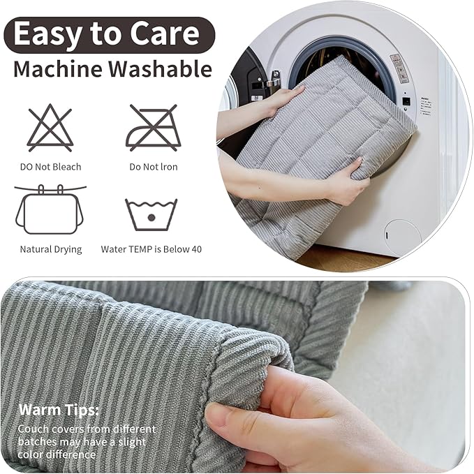 Couch Covers for Dogs Washable, Non Slip Couch Covers for Loveseat Sofa Pet Friendly, Soft Fuzzy Sofa Covers for Pet, Dog Couch Cover Furniture Protector(1PC,Light Grey,27.6"x82.7")