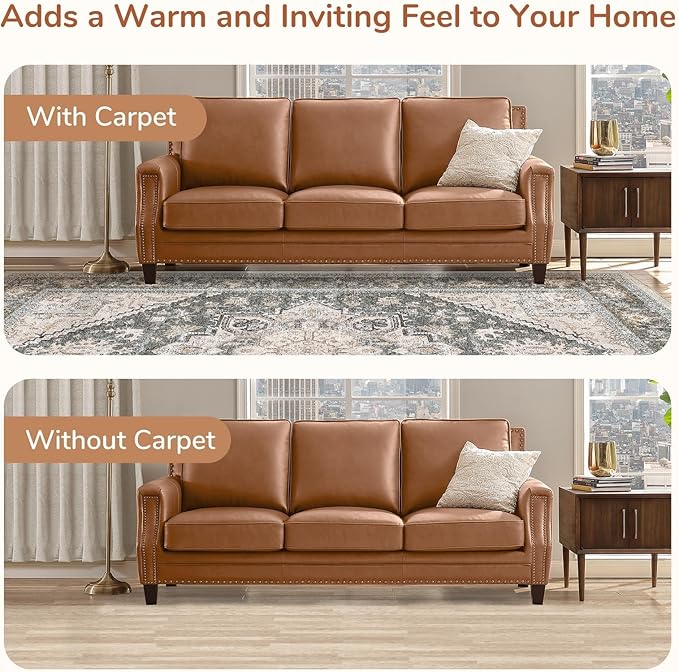 OPPODREAM Soft 8x10 Area Rugs, Washable Rugs 8x10 with Non Slip Backing, Faux Cashmere Low-Pile 8 x 10 Carpet, Greenish Grey