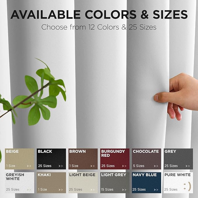 Joydeco Blackout Patio Sliding Door Curtains 84 Inches Long, Grommet Privacy Room Divider Curtains, Extra Wide Thermal Blackout Drapes for Bedroom Living Room (Greyish White, 80Wx84L, 1 Panel)