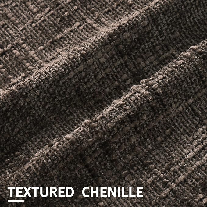 decorUhome Dark Brown Chenille Euro Sham Throw Pillow Covers 22x22 Set of 2 Textured Soft Cozy Slubby Couch Pillow Covers Modern Farmhouse Boho Decorative Pillow Cases for Bed Sofa Living Room