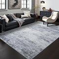 Toneed Abstract Area Rug 6x9 Modern Washable Rug Soft Non Slip Rug Low Pile for Bedroom Living Room Dining Room Grey