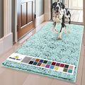 Muddy Mat® | Super Absorbent Door Mat Indoor, Microfiber Quick Dry Chenille Entryway Rug, Non-Slip Front Door Mat, Indoor Mats for Entryway, Machine Washable Pet Rug, Seafoam Green 59"x35"