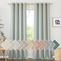 NICETOWN Linen Sage Green Curtains 96 inches Long for Living Room, Grommet Privacy Assured Linen Blend Window Treatments with Light Filtering for Living Room/Bedroom, W55 x L96, 2 Panels
