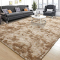 Tepook Soft Fluffy Rugs for Bedroom, 4x6 Area Rug for Living Room, Modern Shaggy Room Rug for Kids Boys Girls, Plush Throw Rugs Indoor Nursery Home Decor Rug with Non-Slip Bottom, Tie-Dyed Beige