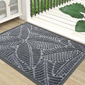 Colorxy Waterproof Doormat, Sturdy Natural Rubber Front Indoor Mat, Non Slip Low Profile Indoor Outdoor Door Mats, Stain and Fade Resistant Floor Mat, Easy Clean Patio Entrance Mat, 71''x23'', Grey