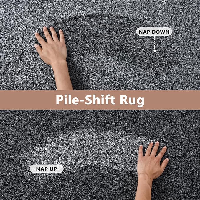 FinRèc 2x6 Washable Runner Rugs for Kitchen Hallway Bedroom, Low Pile Thin Rug Solid Color, Non-Slip Carpet Indoor for Home Decor (Grey)