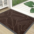 Colorxy Waterproof Doormat, Sturdy Natural Rubber Front Door Mats, Non Slip Low Profile Indoor Outdoor Entrance Mat, Stain Resistant Easy Clean Floor Mat for Patio or Entryway, 59''x36'', Dark Brown
