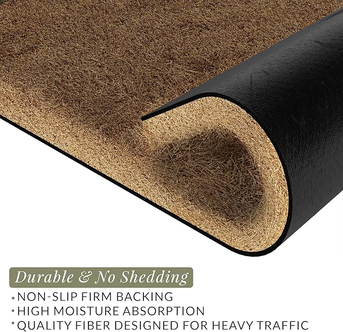 Barnyard Designs Doormat Welcome Mat for Outdoors, Large Front Door Entrance Mat, Brown (Home Sweet Home, 30x17)