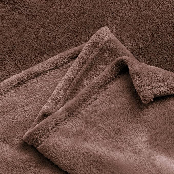 BEDELITE Fleece Blanket King Size Blankets for Bed, Luxury Plush Cozy Fuzzy Blanket 108x90 inches, Super Soft Warm Lightweight Throw Blanket All Seasons Suitable, Brown