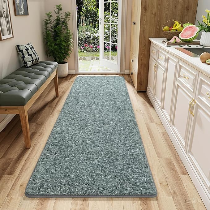 AROGAN Washable 2x6 Runner Rug for Hallway, Long Runner Rugs wtih Soft Memory Foam for Bedroom, Non Slip Backing Carpet Runners for Hallways, Kitchen, Bathroom, Entryway Home Decor, Grey