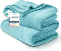 Bedsure GentleSoft Fleece Throw Blanket for Couch River Blue - Lightweight Plush Fuzzy Cozy Soft Blankets and Throws for Sofa, 50x70 inches