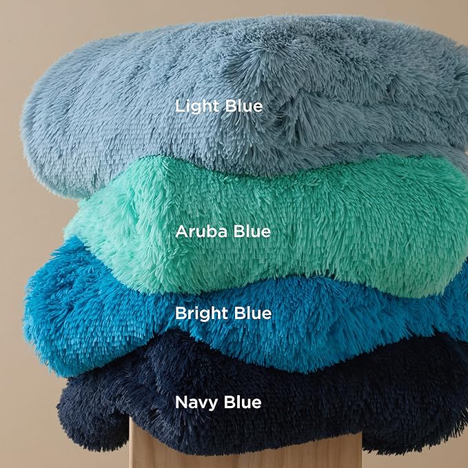 Bedsure GentleSoft Fuzzy Faux Fur Twin Blanket, Navy Blue Cozy Gifts for Men, Soft Sherpa Fleece Plush Warm Minky Thick Blanket Twin Size for Bed, Navy Dorm Decor Blue Gifts for Boys, 60x80