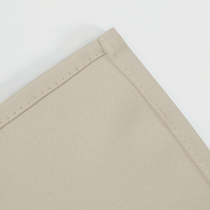LEMOMO Light Beige Thermal Blackout Curtains/38 x 54 Inch/Set of 2 Panels Room Darkening Curtains for Bedroom