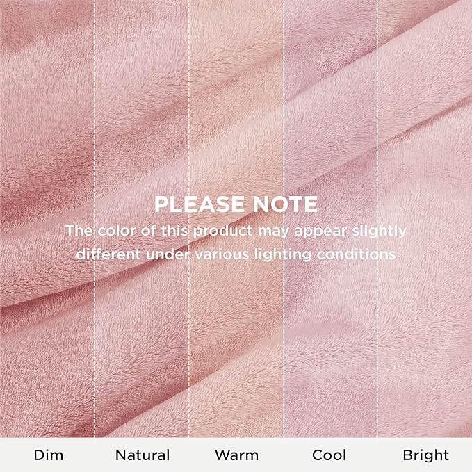 Bedsure GentleSoft Pink Fleece Throw Blanket for Couch - 300GSM Cozy Soft Blankets for Women, Cute Small Fleece Throws for Girls, Pink Home Decor Gifts, 50x60 Inches
