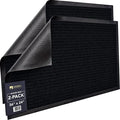 Sierra Concepts 2-Pack Front Door Mat - Large 36 x 24 Welcome Indoor Outdoor Entryway Mats for Shoe Scraper, Ideal for Inside Outside High Traffic Area, Black